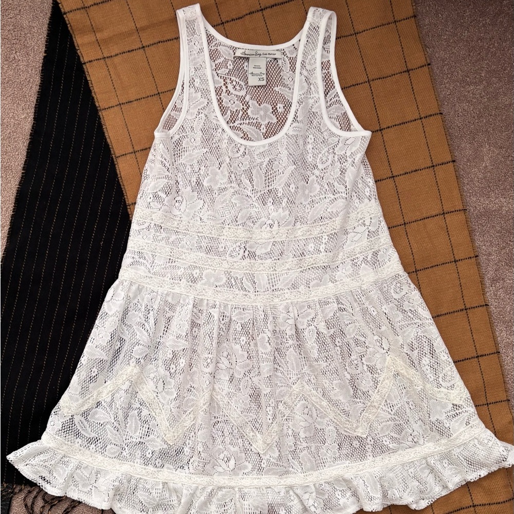 American Rag Floral Lace Dress in White